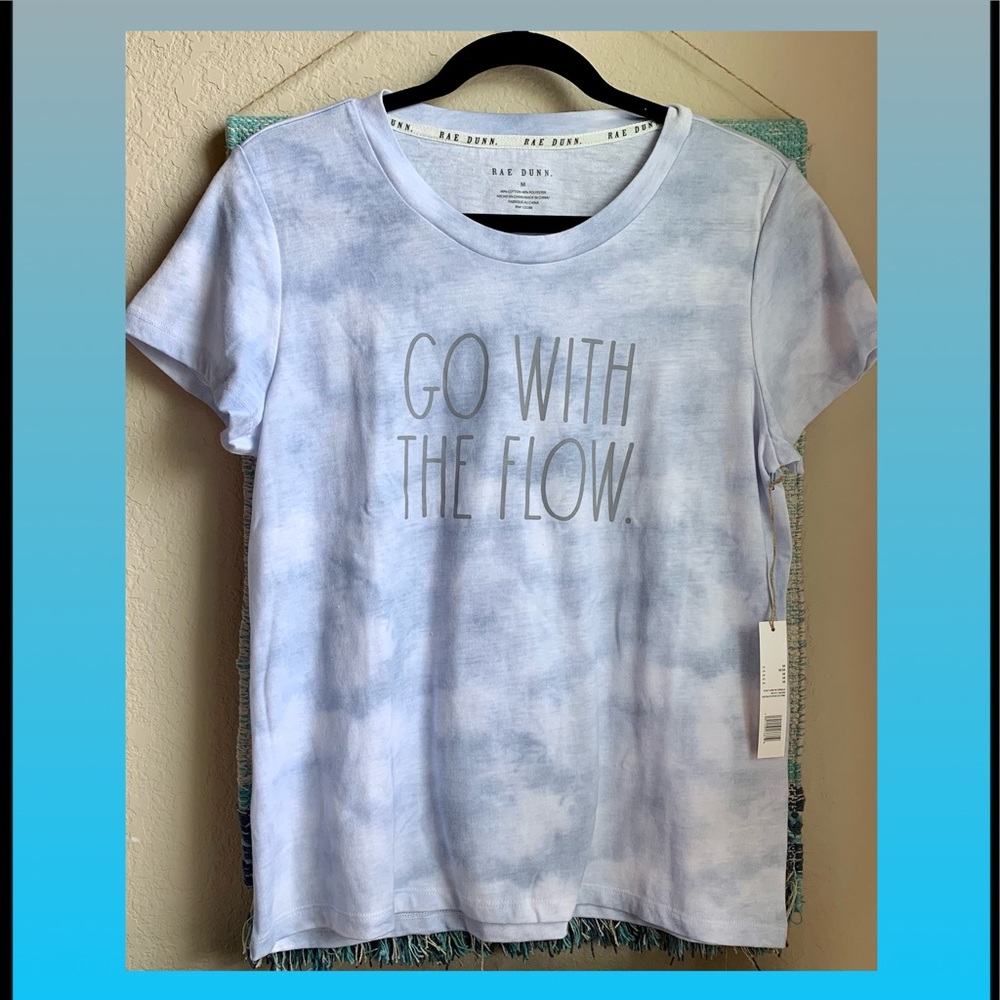NWT Rae Dunn ‘Go With The Flow’ T-shirt M